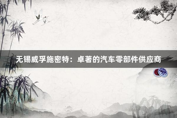 无锡威孚施密特：卓著的汽车零部件供应商
